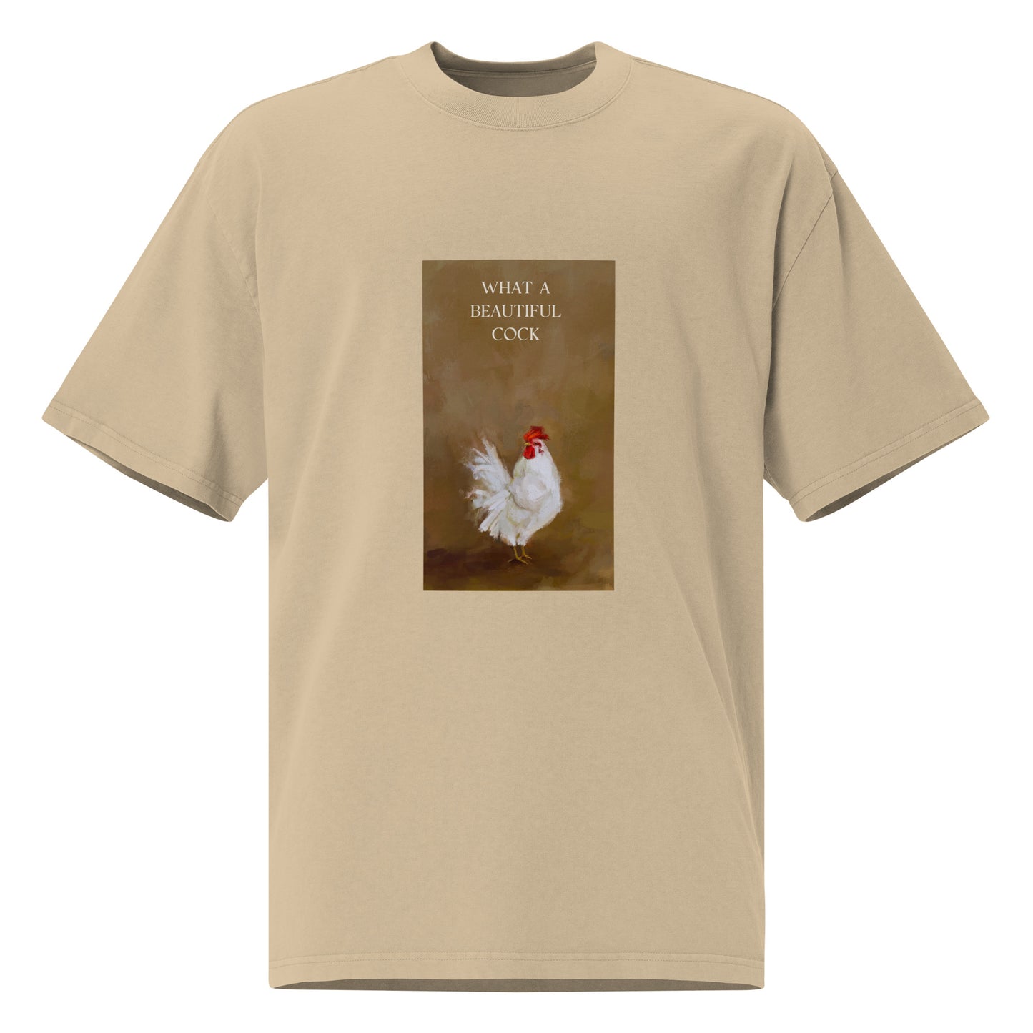 Beautiful Cock Oversized Faded T-Shirt