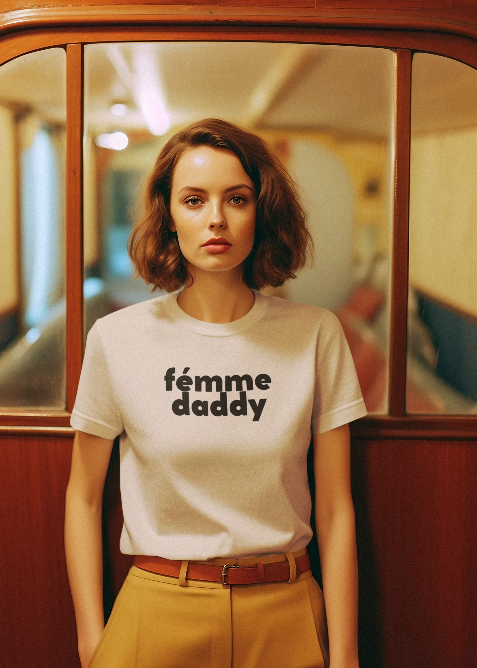 wes-anderson-inspired-t-shirt-mockup-of-a-woman-posing-on-a-train-m36439.png