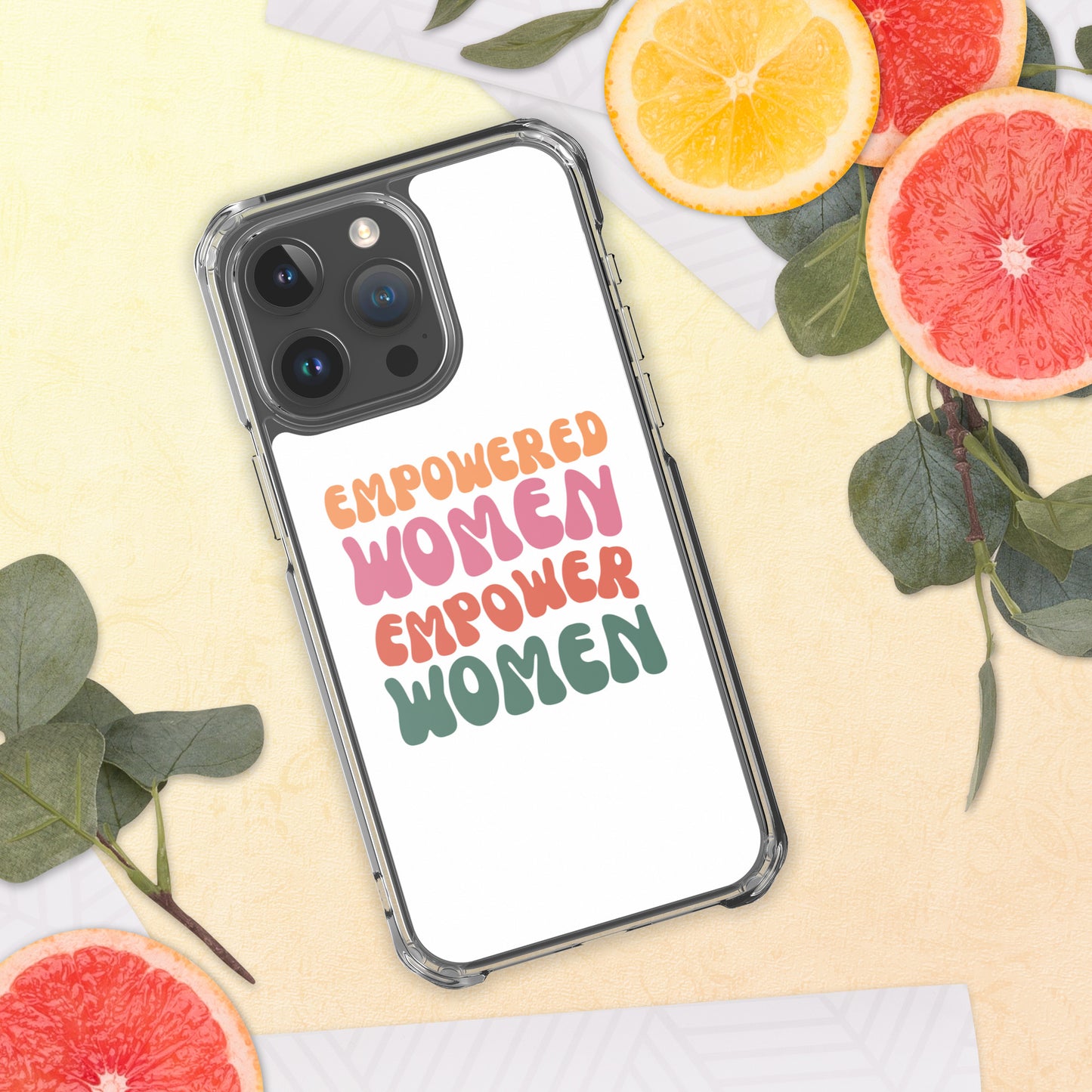'Empowered Women' White & Clear Case for iPhone®