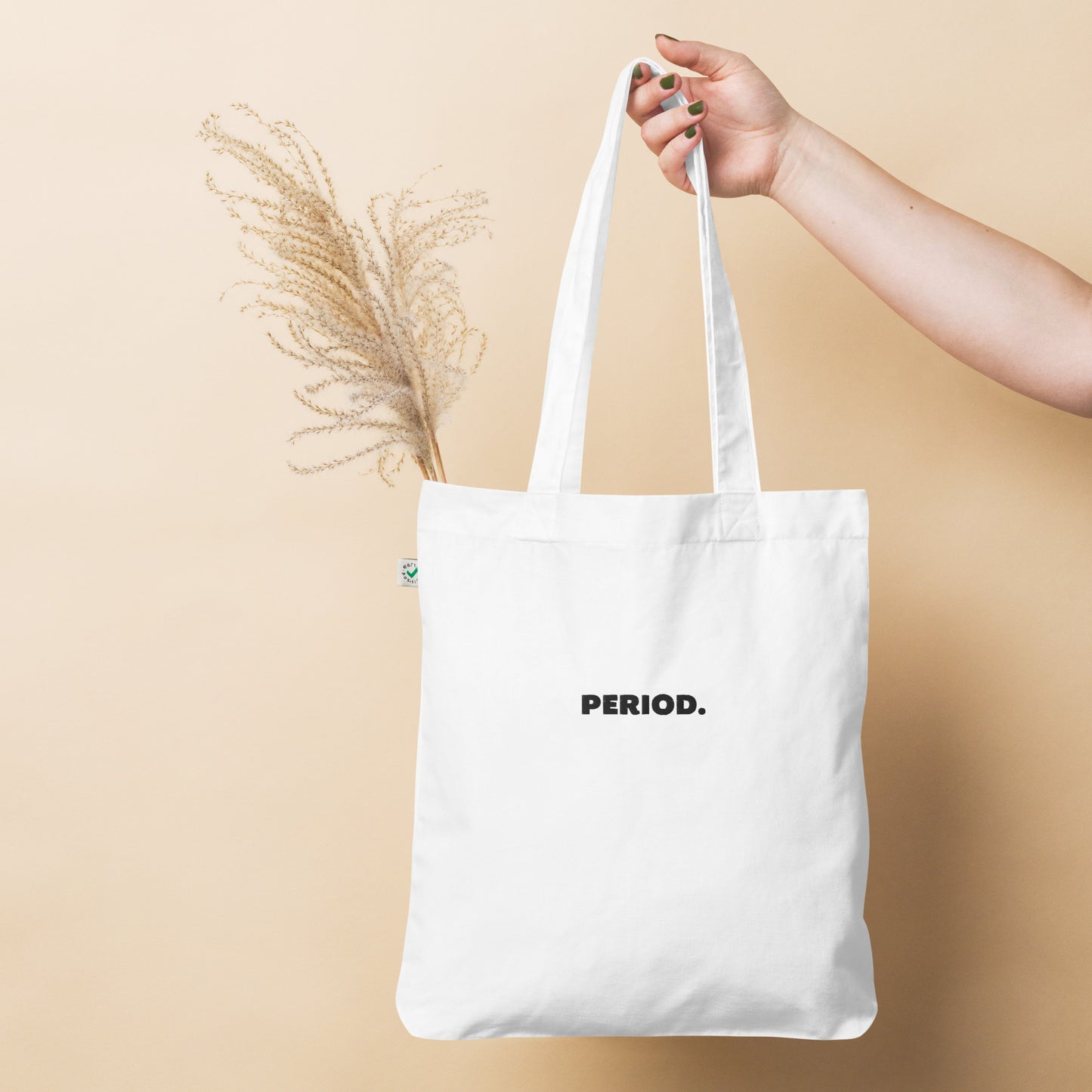 Period. Embroidered Organic Tote Bag